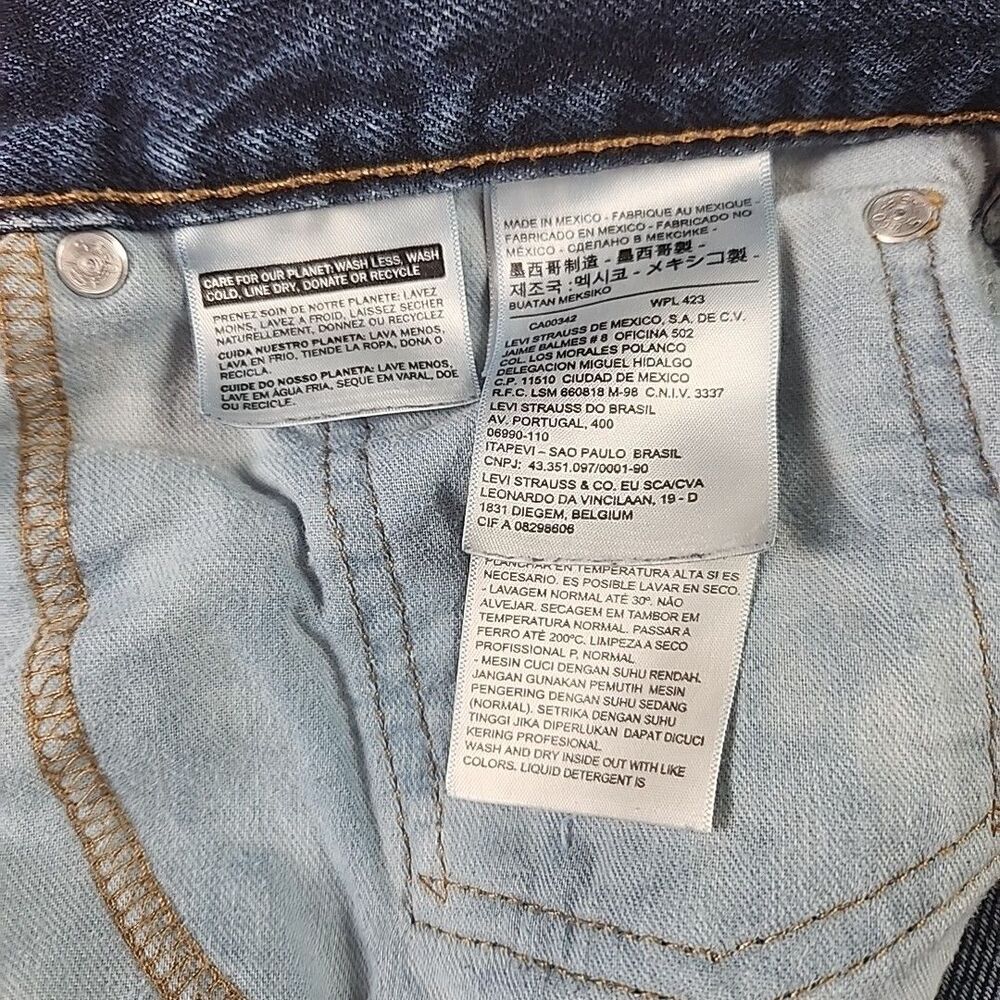 Levis 550 Jeans Mens Size 38 x 36 Straight Relaxed Fit Blue Denim - Picture 12 of 13